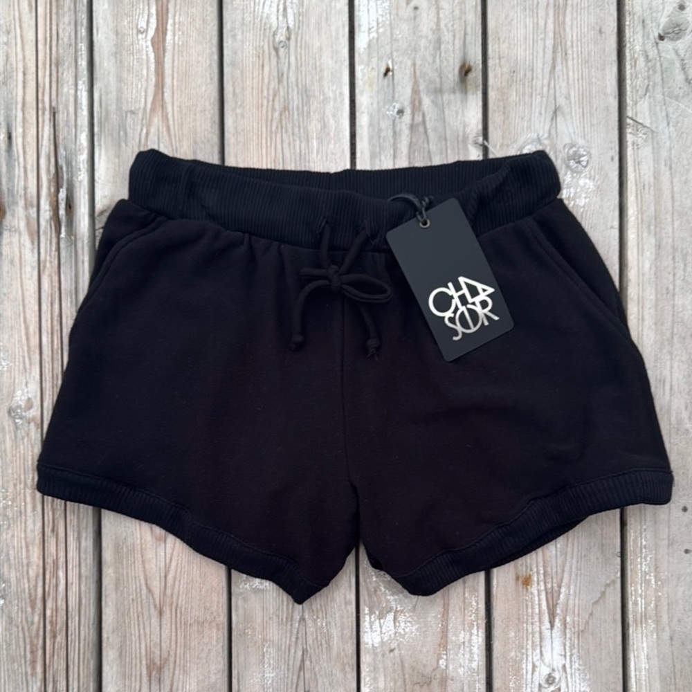 Chaser Brand Cozy Shorts in Black NWT